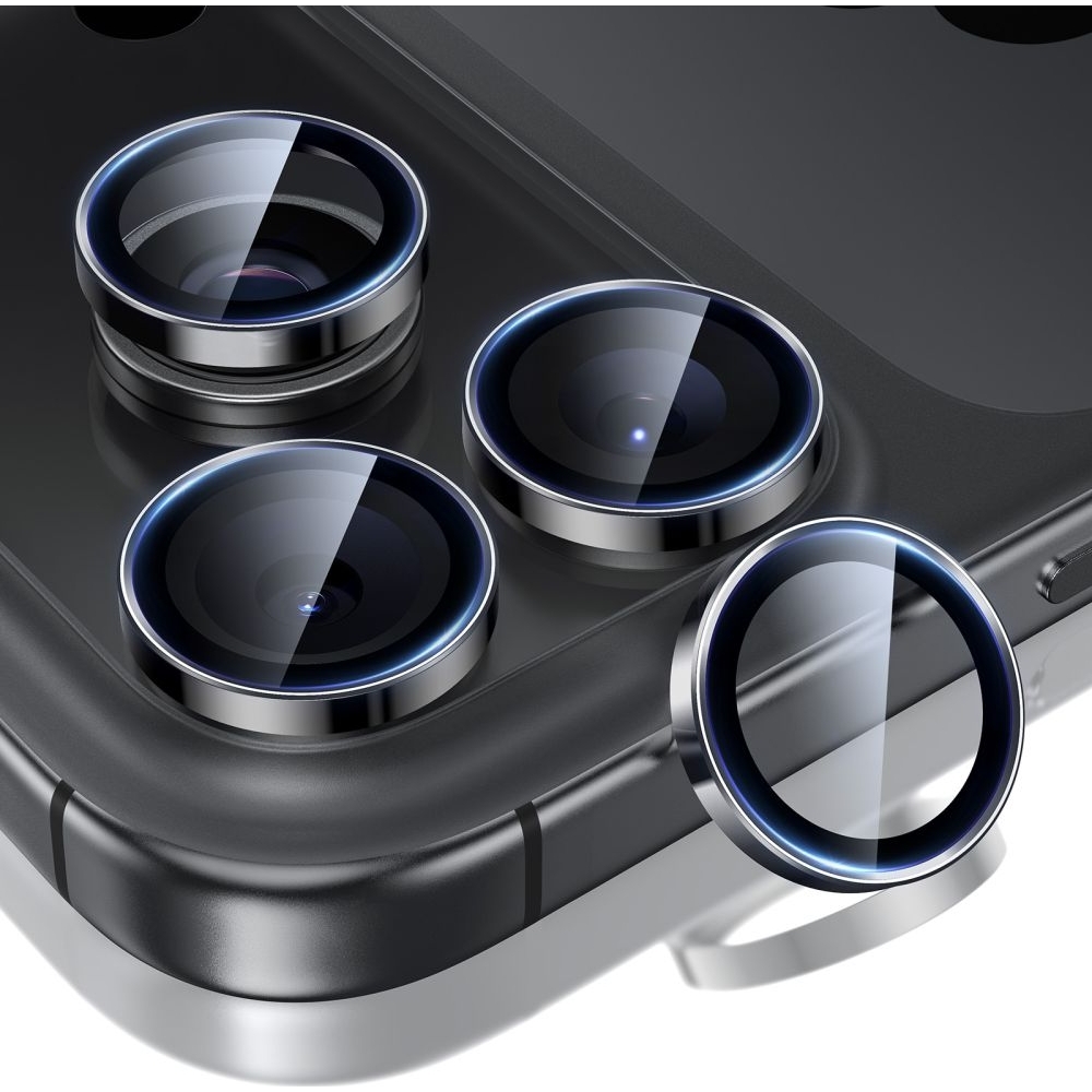 Szkło na aparat ESR Armorite Camera Protector do iPhone 17 Pro Max / 17 Pro / 16 Pro Max / 16 Pro / 15 Pro Max / 15 Pro / 14 Pro Max / 14 Pro, czarne